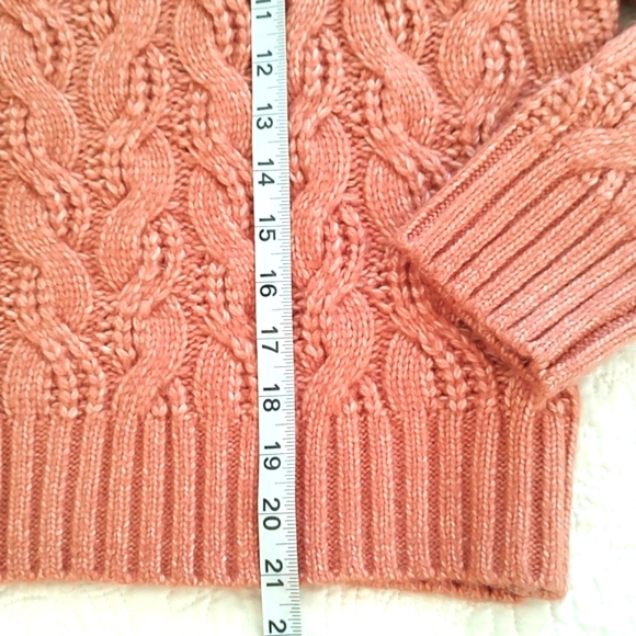 Sincerely Jules Soft Cable Knit 1/4 Zip Front Mock Neck Sweater/ Size L (NWT) - Picture 8 of 10